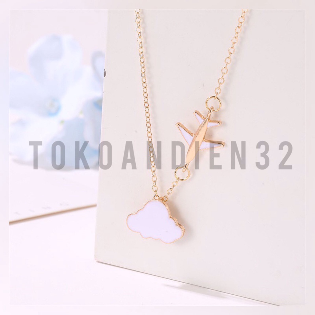 Kalung Wanita fashion Kartun Lucu Sederhana Fashion Kalung Awan Pendek Necklace Korea Import surabay