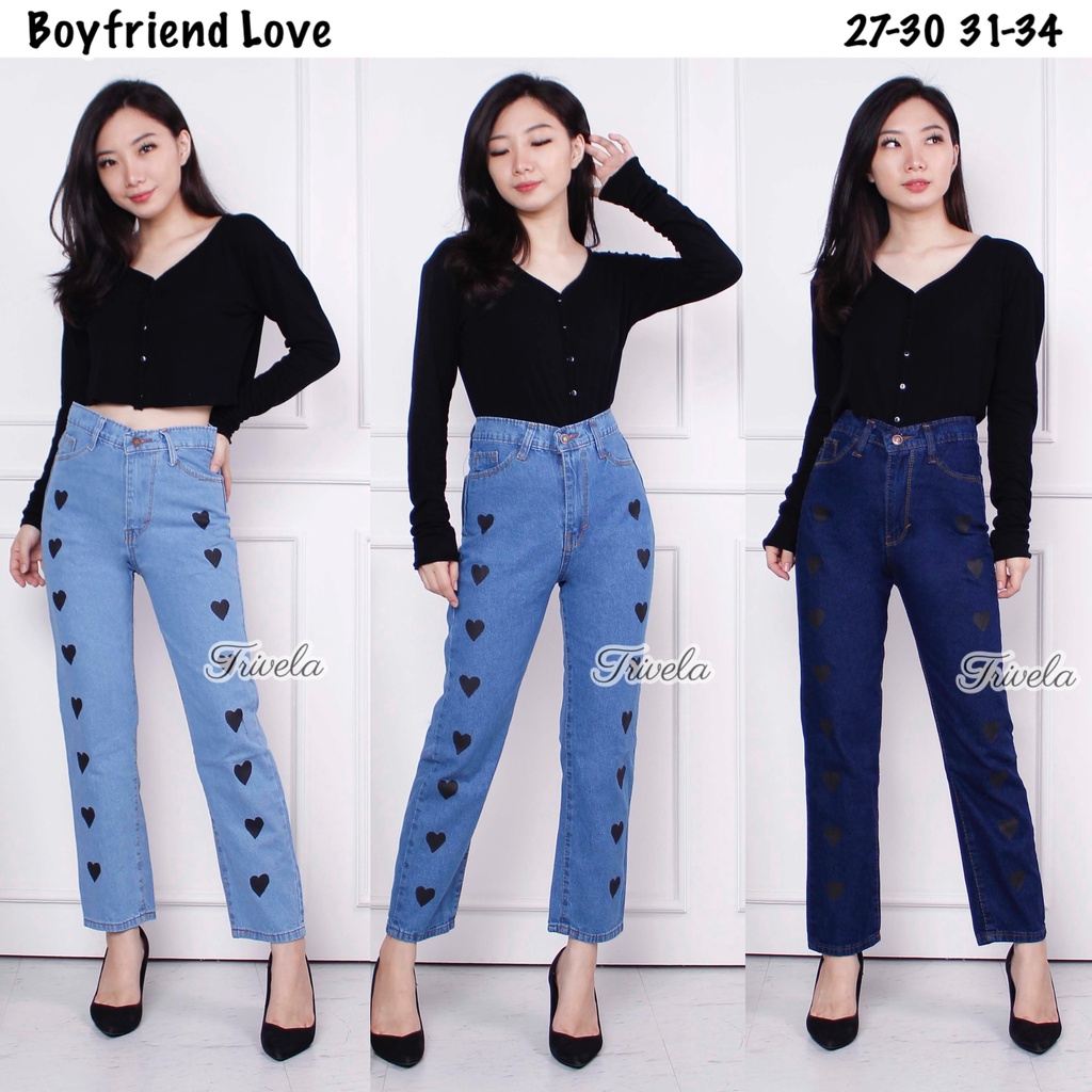 TRIVELA - Boyfriend Love Sablon Warna / Love Boyfie 27-34