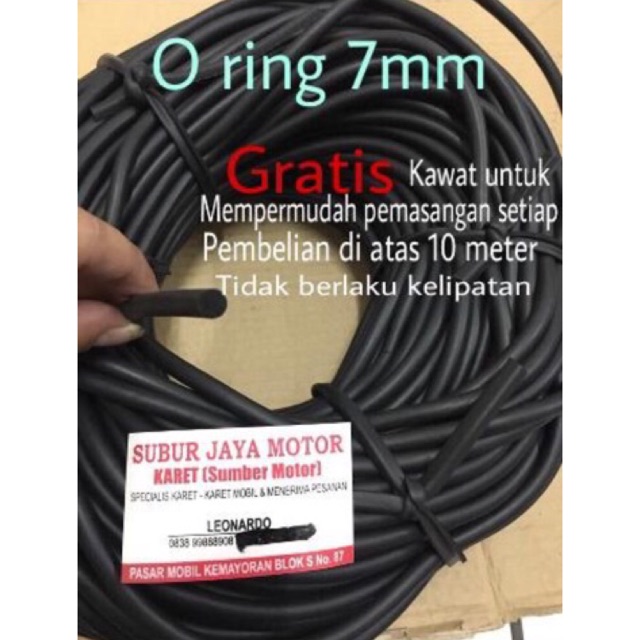 Karet o ukuran 7 mili peredam pintu mobil | Shopee Indonesia