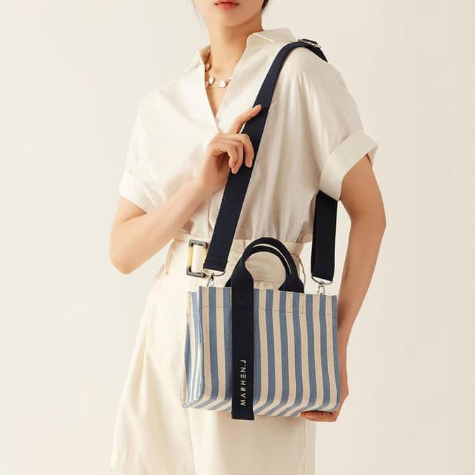 Barang Berkualitas TAS MARHEN J RICO MINI STRIPES - OCEAN BLUE ORI 100% DISKON