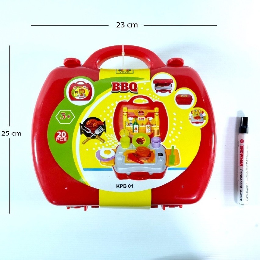 Mainan ANAK MASAK MASAKAN KOPER  BBQ Koper KPB01