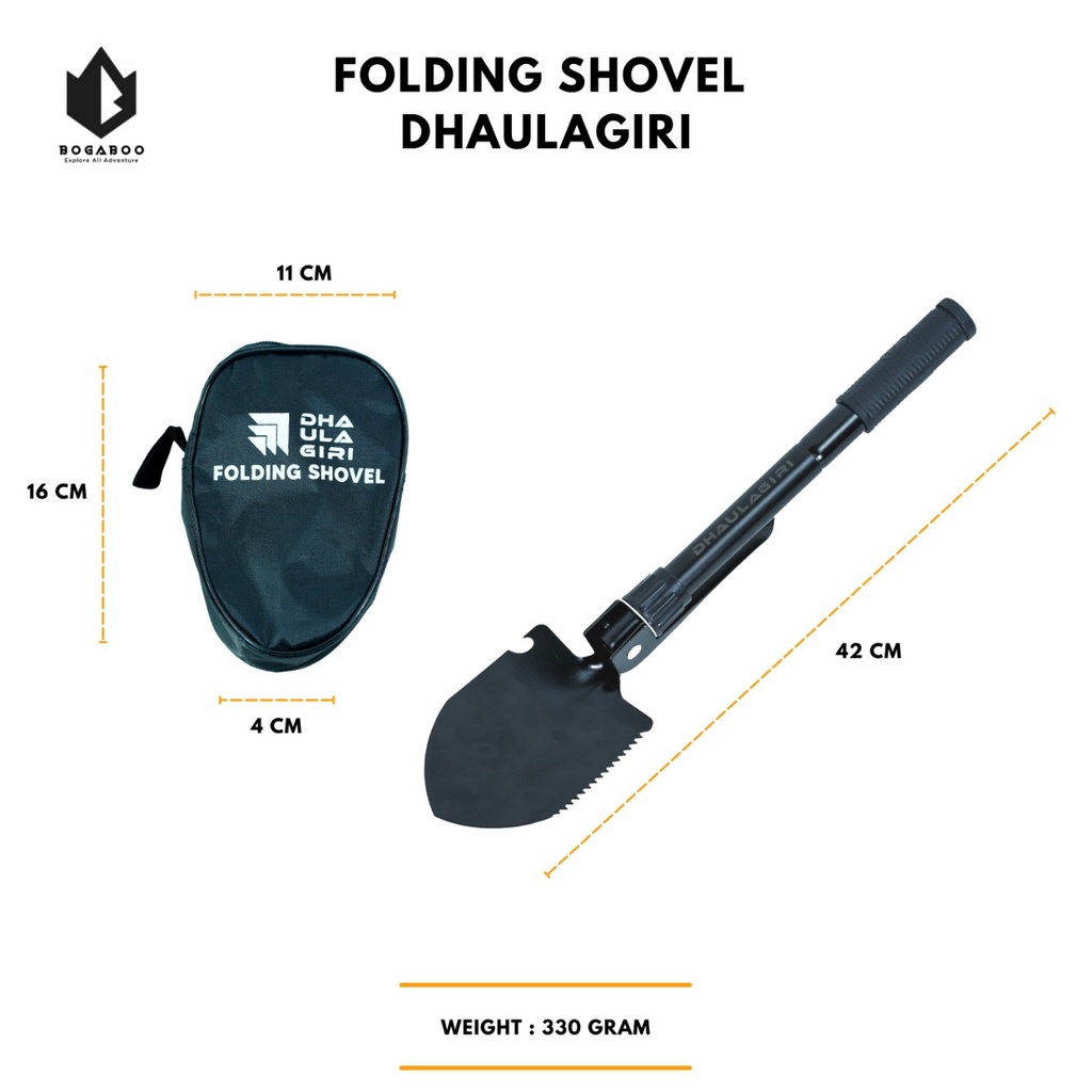 Cangkul Lipat Dhaulagiri - Folding Shovel DH - Cangkul Kecil