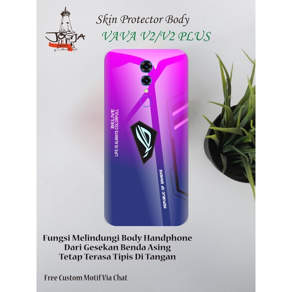 Dapat 2pcs Garskin Hp VAVA V2 atau V2 Plus Motif rog 2 - Free Custom Via Chat