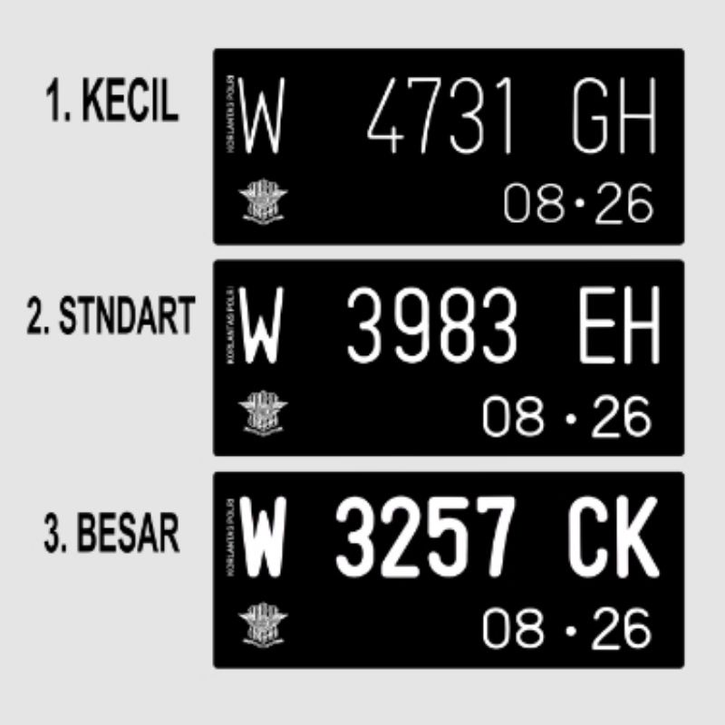 Jasa pembuatan Plat NOMOR MOTOR & MOBIL sudah berLogo korlantas