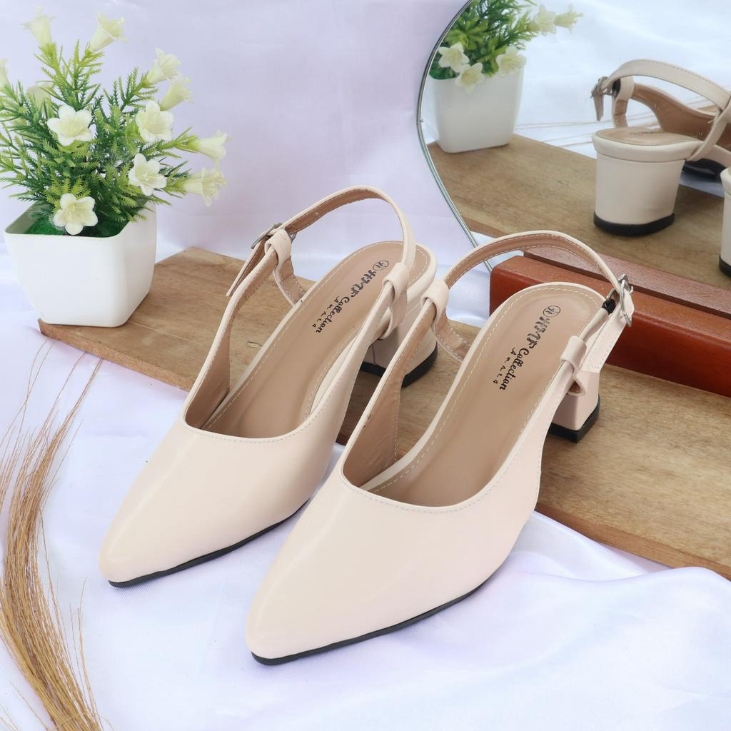 HMF Mojina Sepatu Heels Mules Wanita NB06