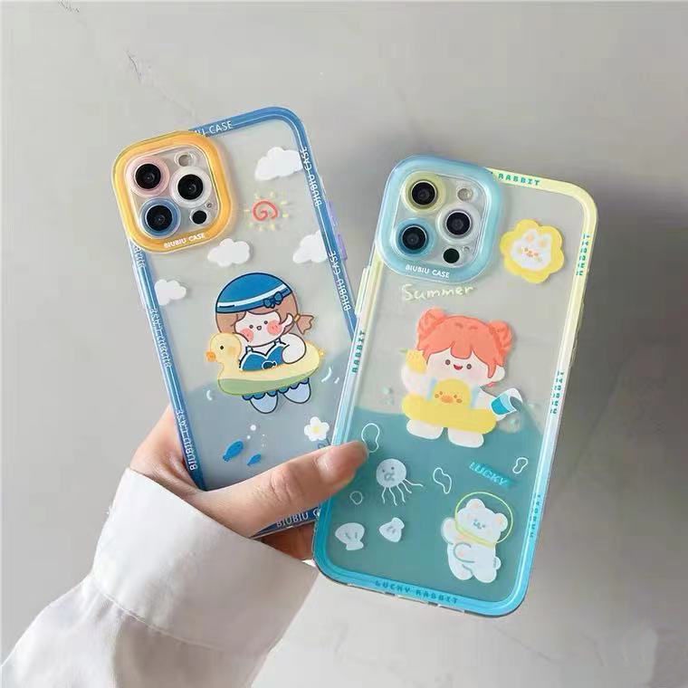 Soft Case Silikon TPU Transparan Cover Iphone 14 13 12 11 Pro XS Max XR X 8 7 6 6s Plus Mini