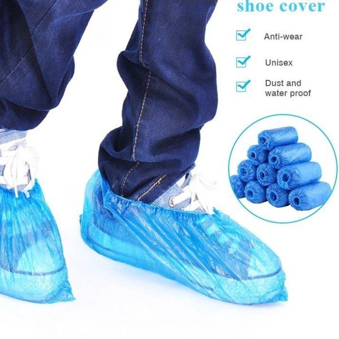 Shoes Cover Sarung Sepatu Plastik APD Pelindung Sepatu Anti Air Hujan