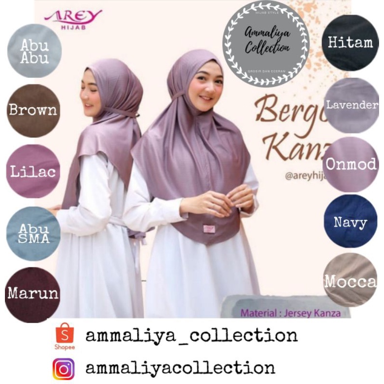 HIJAB BERGO KANZA ORY AREY JERSEY KANZA SUPER MURAH