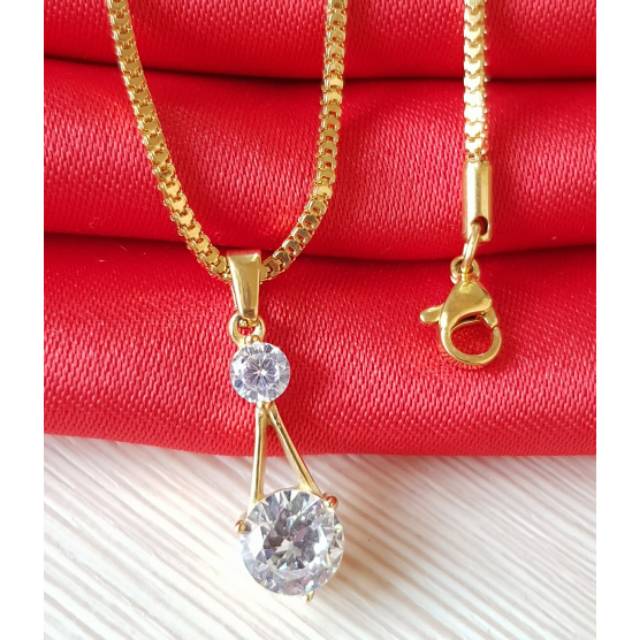 Kalung import / titanium gold Antikarat / fashion wanita import