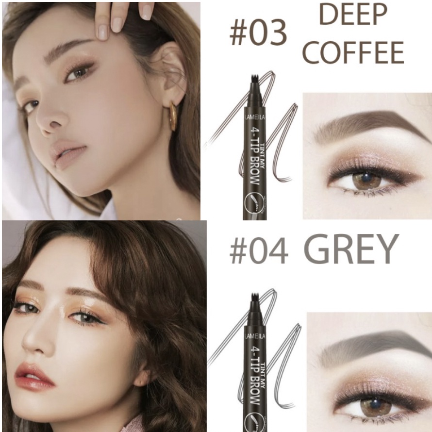 LAMEILA Eyebrow Tint Tip Waterproof Natural Pen Four-Claw Eye Brow Long Lasting LA068