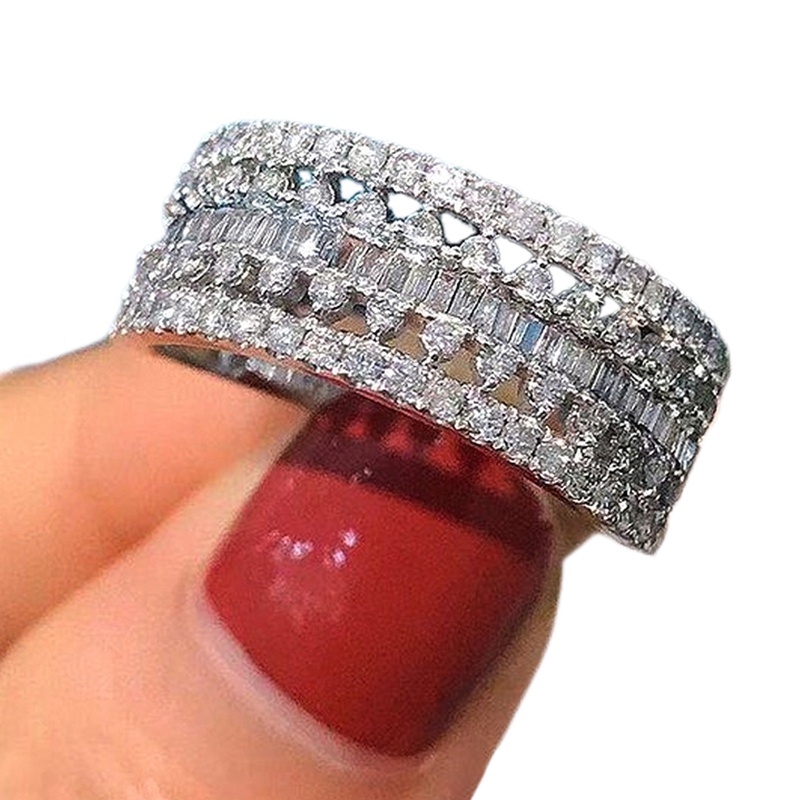 Cincin Batu Cubic Zirconia Untuk Pengantin Wanita