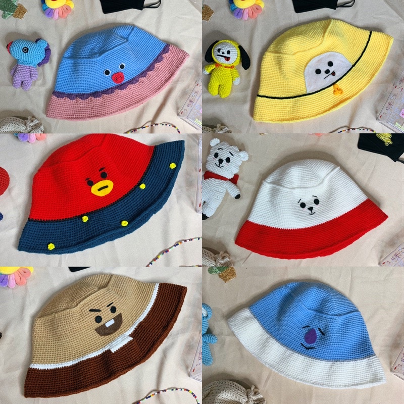 BT21 Crochet Bucket Hat – Shop Indonesia