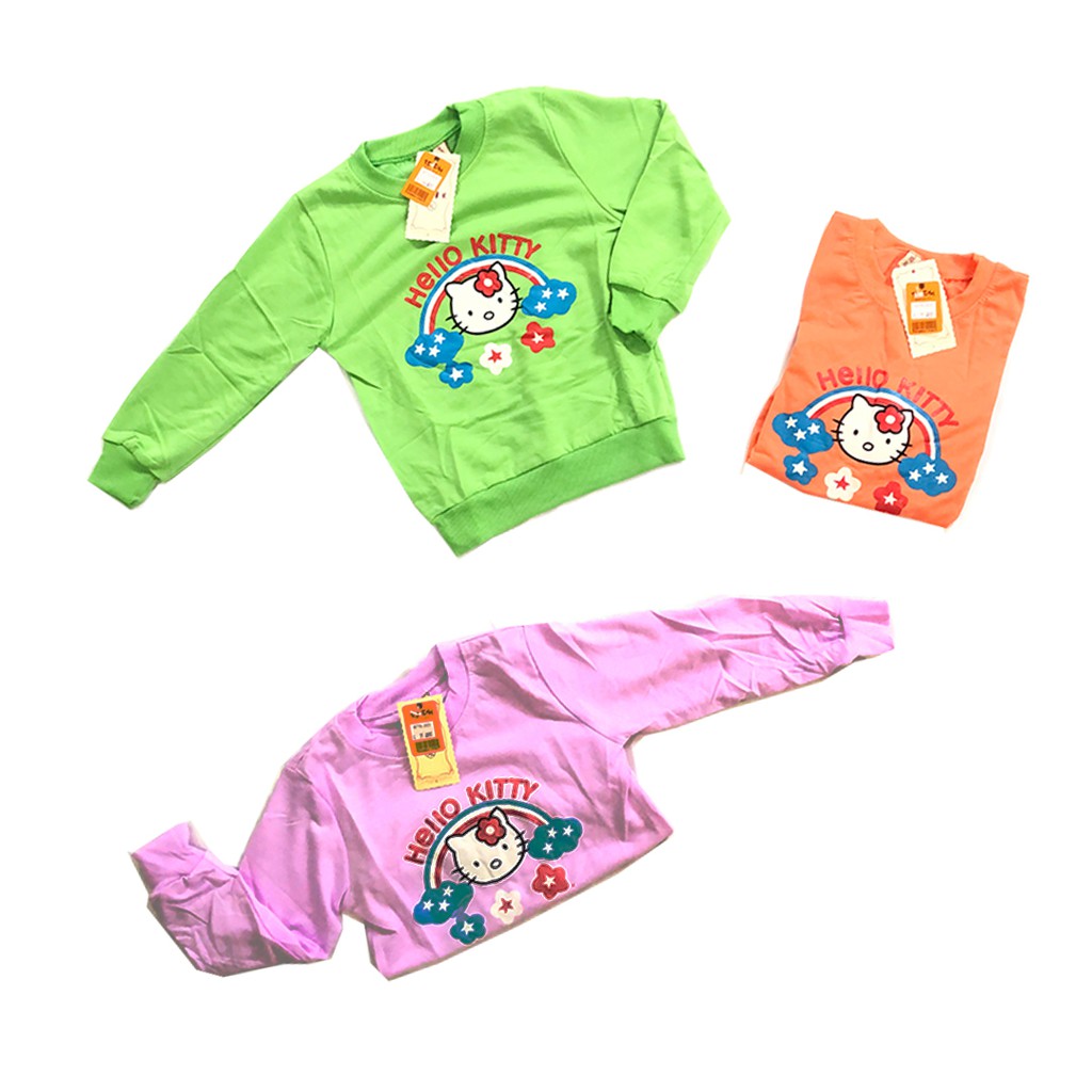 KAOS ANAK CEWEK CREWNECK IMPORT PAKAIAN BAJU ANAK-ANAK JAKET SWEATER ANAK PEREMPUAN MURAH