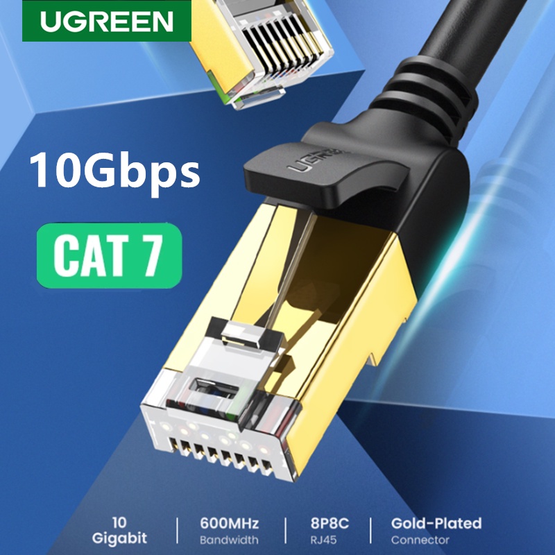 Ugreen Kabel Ethernet Lan Cat7 RJ45 10Gbps 600Mhz 32AWG 6.3mm UTP