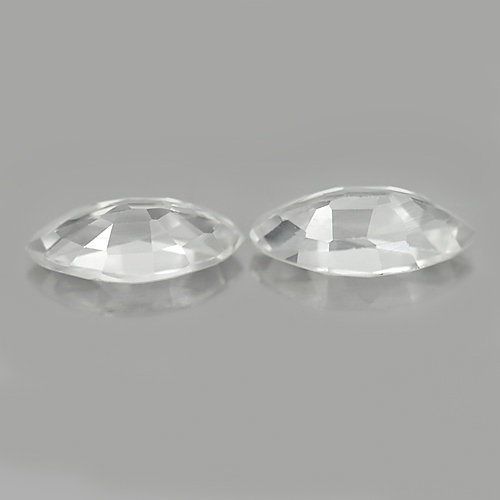 1.72tcw 2 Pcs. Marquise Natural White Color Zircon ZN104