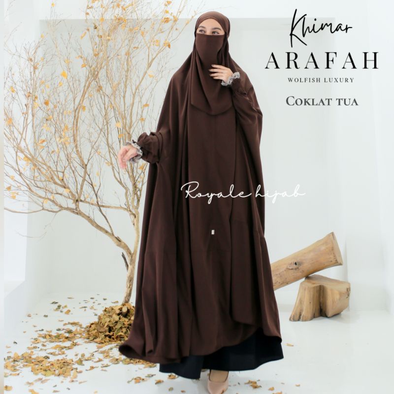 Arafah khimar cocok untuk umroh long khimar ready size m dan xl