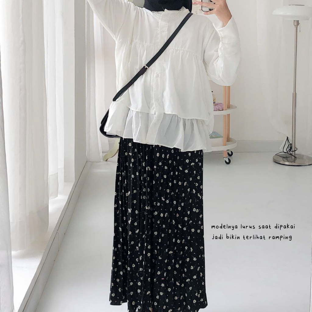 Bloom Skirt by Nasya.id | Korean Skirt | Rok Wanita | Rok Bunga | Rok Panjang