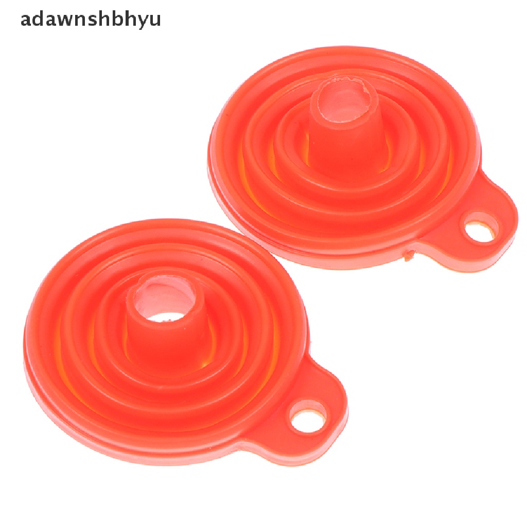 [adawnshbhyu] Collapsible Silicone Funnel Alat Transfer Isi Bensin Mobil Truk Motor.