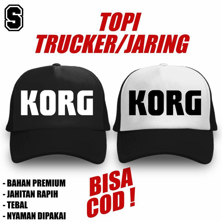Topi Trucker Jaring Piano Keyboard Korg