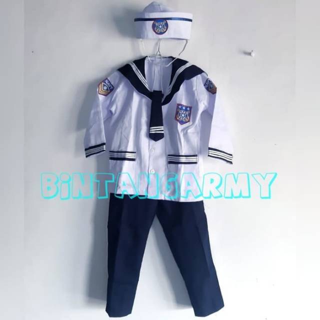 Baju Profesi Anak PELAUT AL / Baju Anak TK / Baju Popaye Anak