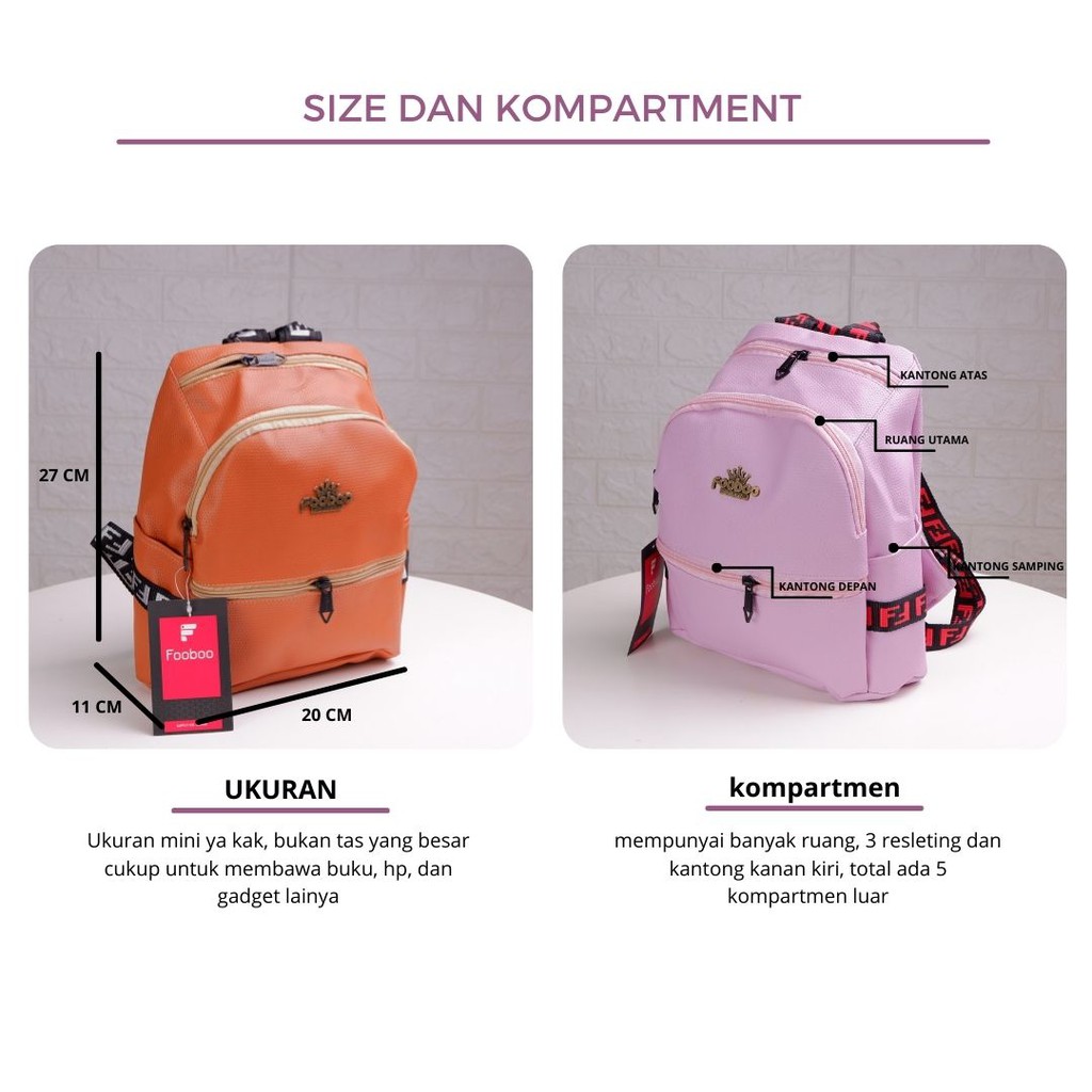 (SIAP KIRIM) TAS RANSEL MINI WANITA