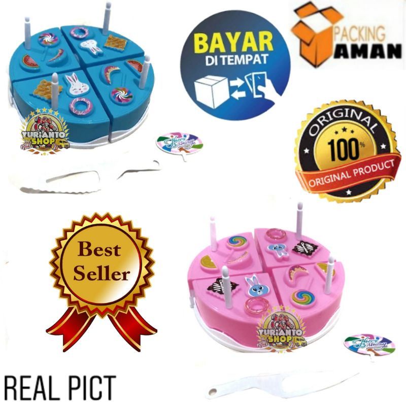 PROMO (COD)  LD1 Mainan Anak Kue Tart Ulang Tahun / Mainan Kue Potong Ulang Tahun