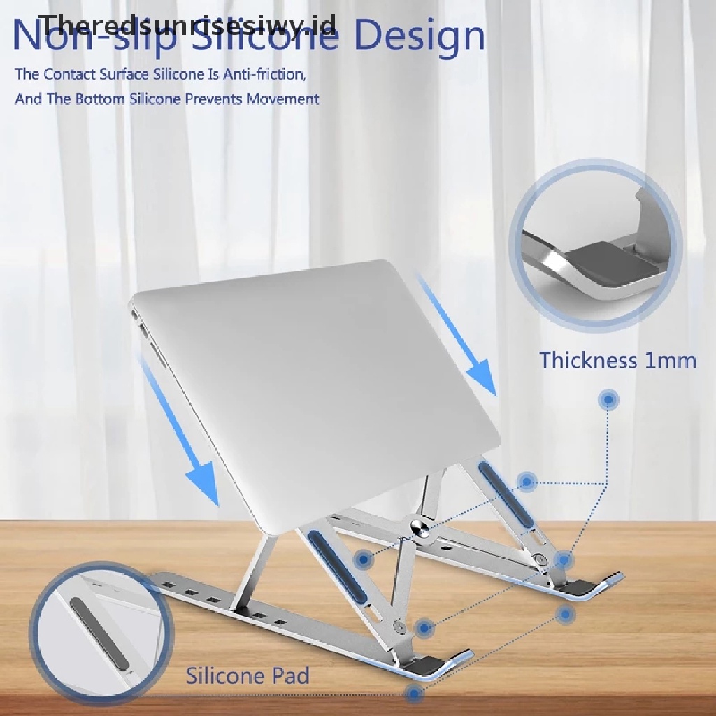 (Theredsunrisesiwy.Id) Stand Holder Laptop / Notebook Portable Bisa Dilipat