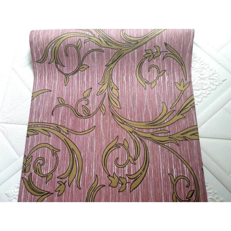 Grosir Wallpaper Sticker Dinding Wallpaper Ulir Wallpaoer Pink Wallpaper Murah wallpaper Lemari