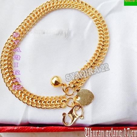 Sale Gelang cantik asli anti luntur TIKAR anti karat ori gelang pengganti emas muda korea kekinian 2