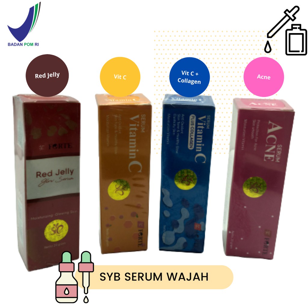 Syb Serum Wajah Red Jelly  Vit C + Collagen  Acne Gold Vit C(✔️BPOM)