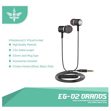 Earphone gaming NYK EG-02 ORANOS Stereo