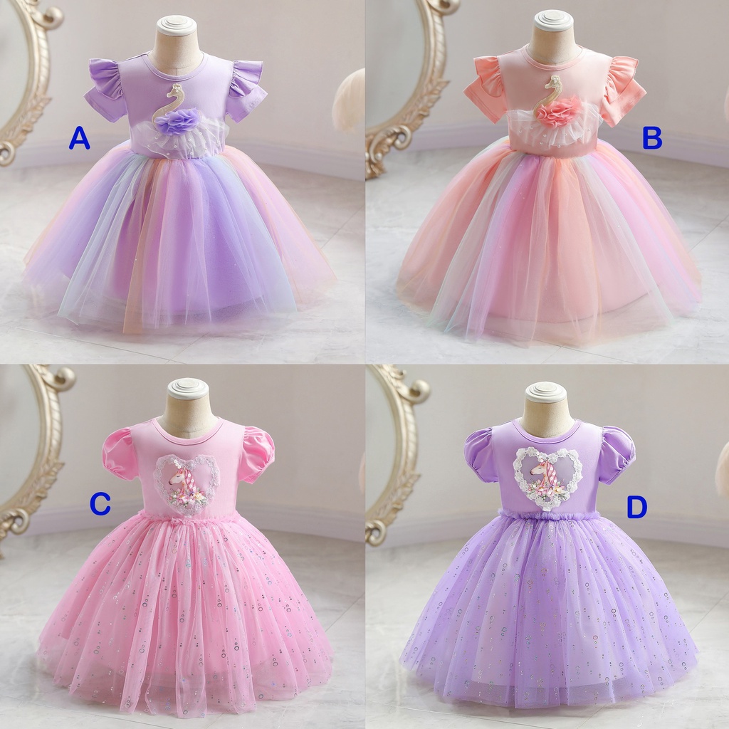 Dress Rainbow Anak Perempuan Love