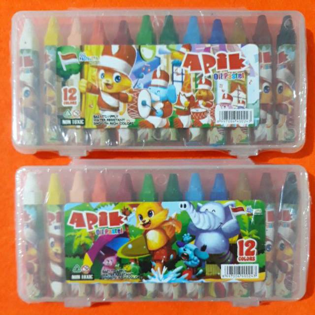 

Crayon 12 warna APIK non toxic