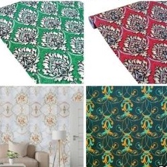 Wallpaper dinding 3d motif batik elegant / Wallpaper dinding rumah wallpaper stiker dinding kamar 45cm x 8M