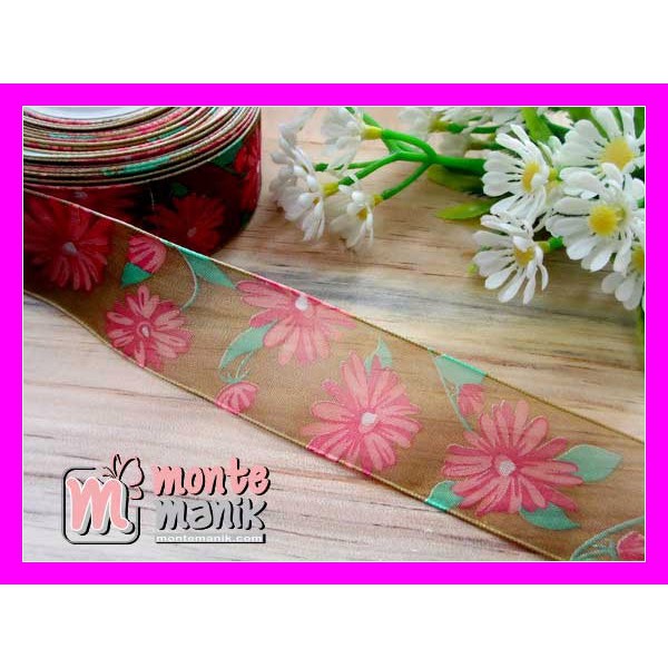 

Bahan Craft Pita Organdie Bunga Coklat 1 inch - PITA-092