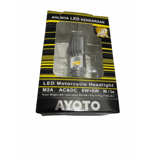 AYOTO Lampu Motor Led 2 Sisi Tipe M2A Motor Bebek Dan Matik Soket H6 - Putih