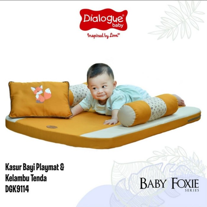 DIALOGUE Kasur Bayi Playmat & Kelambu Tenda Baby [ FOXIE Series DGK 9114 ] .-KUNING