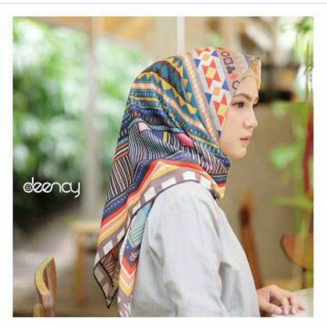 Verde Deenay Scarves Voal Printed Scarf BEST SELLER Premium quality square hijab segiempat motif
