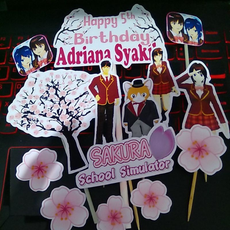 cake topper hiasan kue Sakura school simulator