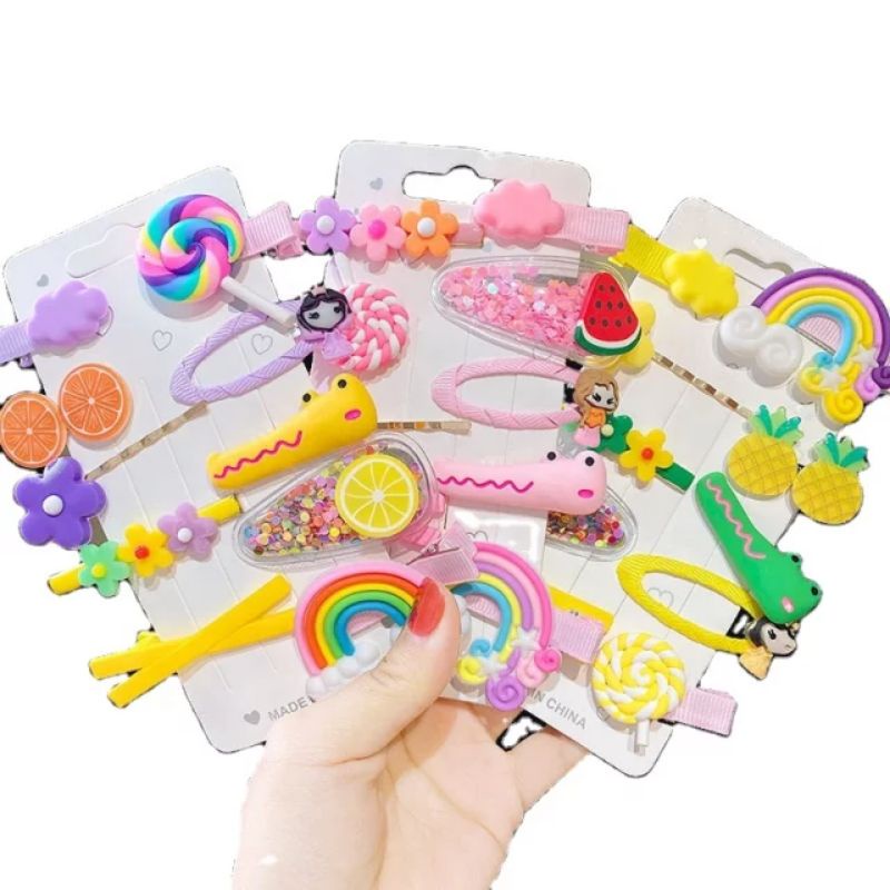 10PCS JEPIT RAMBUT ANAK / JEPITAN RAMBUT ANAK MOTIF KARAKTER KARTUN / HAIRPIN JEPIT RAMBUT ANAK IMPORT