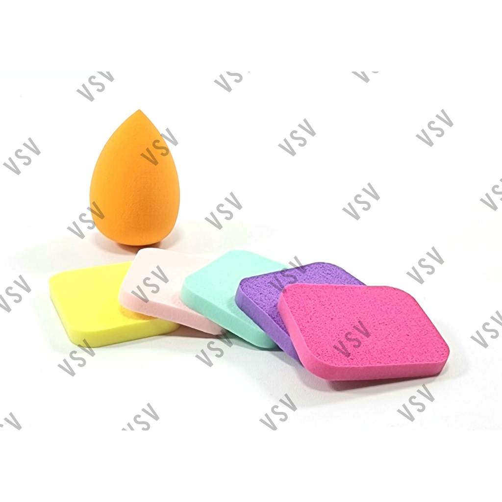 Beauty Blender SET Blend Spons Spon Foundation Wajah / Spons Make Up Sponge Puff Makeup (WARNA RANDOM)