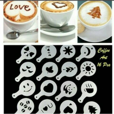 

Latte Art Mal 16 Pcs, (Milk Frother, Coffee, Food Grade)