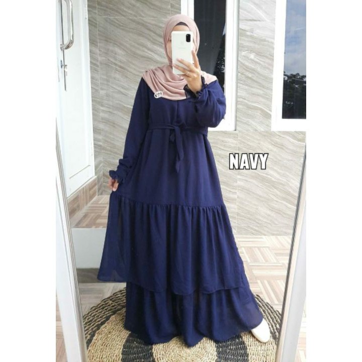 Gamis Ceruty Babydoll Layer Free Boorch/ Gamis Ceruty Double Layer