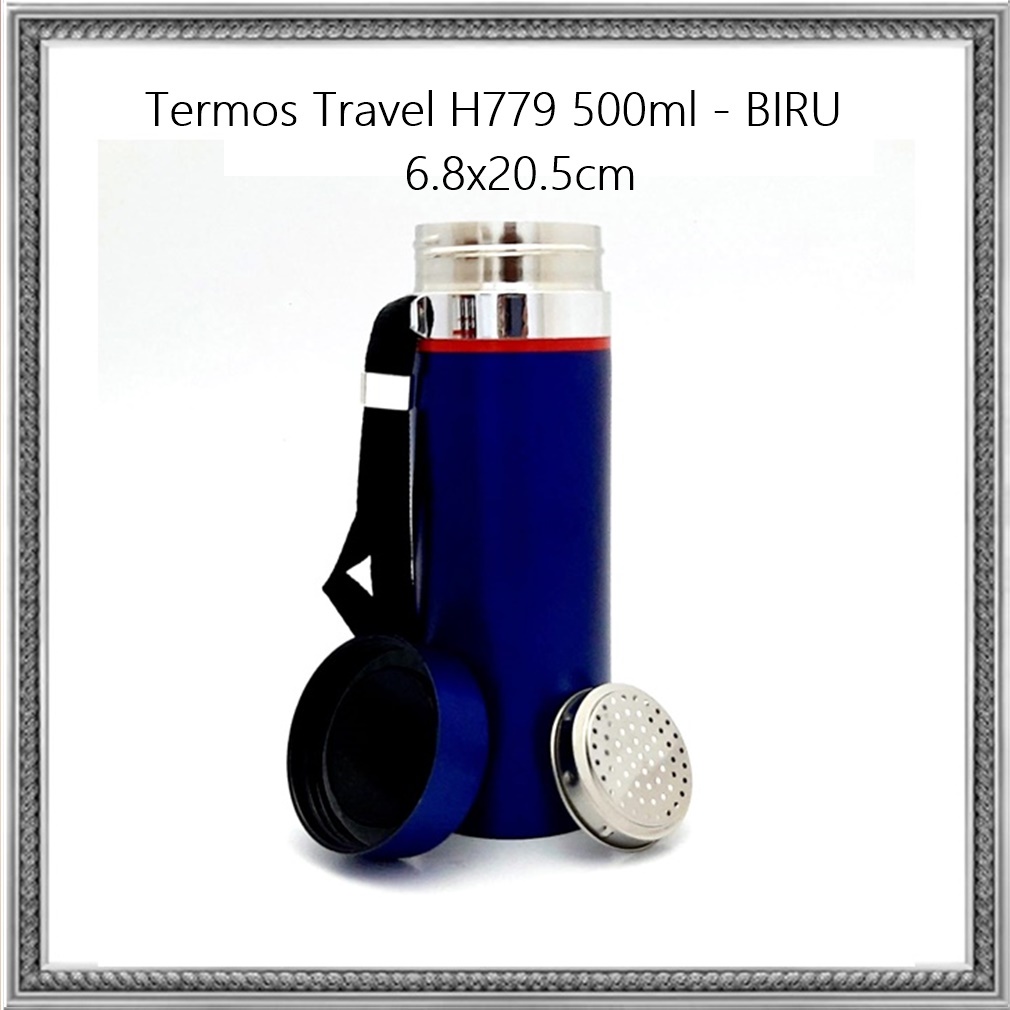 Termos Travel Stainless Minimalis/Polos H779 500ml BIRU