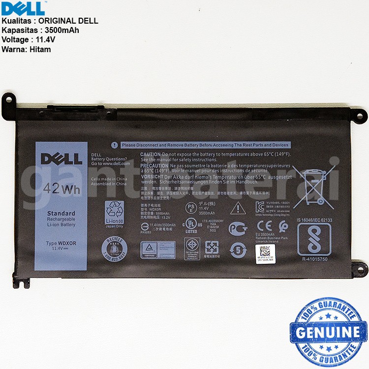 Battery Dell Inspiron P69G001 WDX0R