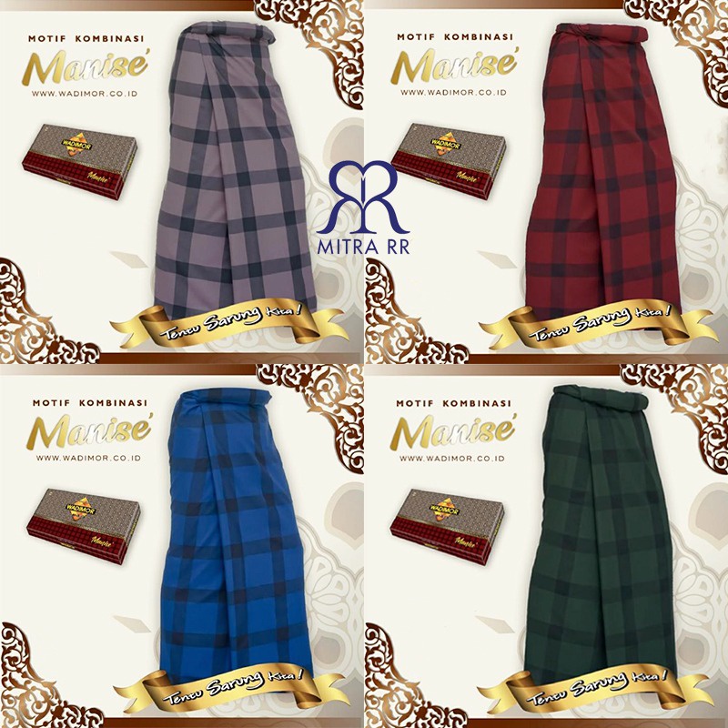 Sarung Wadimor Murah Motif Kotak Manise Ecer/ Grosir Sarung Tenun Dewasa Pria