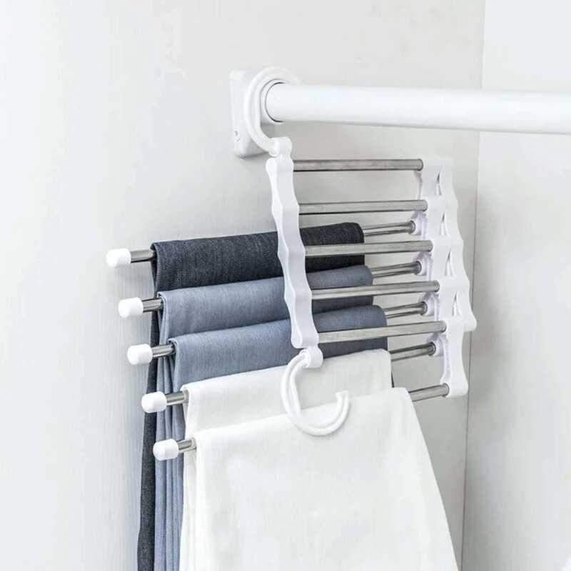 HJ MIRIDITH Hanger Gantungan 5in1 Baju Celana Wardrobe Closet 1PCS SSC210