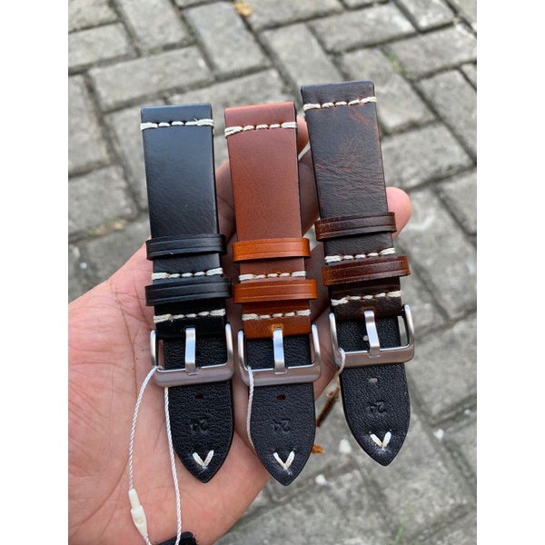 Strap Tali Jam Tangan Kulit Genuine lether produk Import