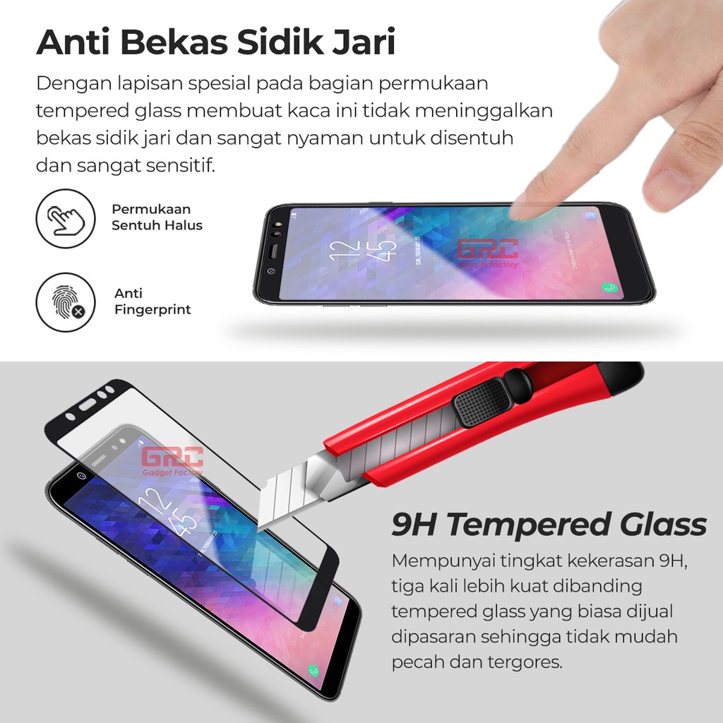Tempered Glass SAMSUNG Galaxy A6 2018 HOGO Full Cover Glue