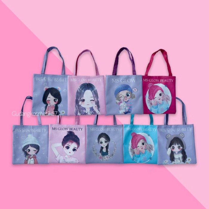 TOTEBAG MS GLOW MURAH  TOTEBAG MS GLOW TERMURAH  GIFT MS GLOW TAS MS GLOW POUCH MS GLOW TERMURAH